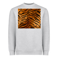Heather Grey handdrawn tiger pattern Heavyweight Sweatshirt - BarkalooDesign