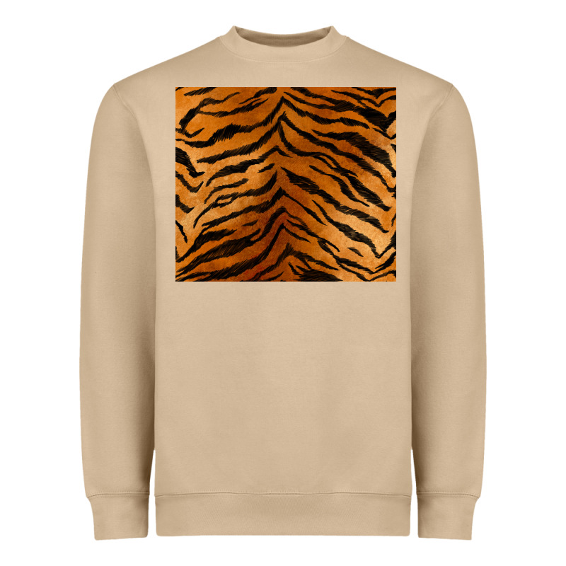 Handdrawn Tiger Pattern Heavyweight Sweatshirt by BarkalooDesign | Teevron