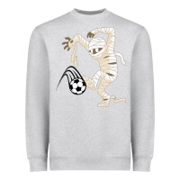 Heather Grey funny halloween soccer ball Heavyweight Sweatshirt - DesignPulse