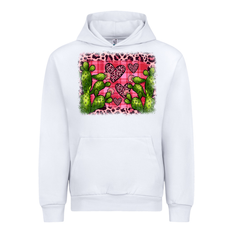 Valentine's Day Cactus Background Urban Hoodie by JahusDesignShop | Teevron