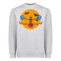 Cheerleading Skeleton Halloween Cheer Skeleton Cheerleader T Shirt Heavyweight Sweatshirt | Teevron