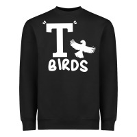 Black t birds greaser thunderbirds 1970s t birds pullover hoodie Heavyweight Sweatshirt - DesignPulse