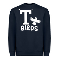 Navy t birds greaser thunderbirds 1970s t birds pullover hoodie Heavyweight Sweatshirt - DesignPulse
