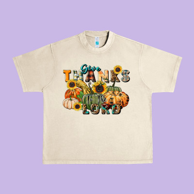 Give Thanks To The Lord Urban Heavy Tee Designed By Fadigitalartstudio