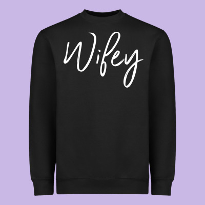Wifey Sweat(b) Heavyweight Sweatshirt Designed By Designpulse