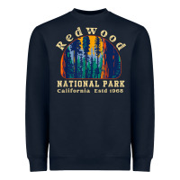 Navy redwood national park california retro vintage cam Heavyweight Sweatshirt - DesignPulse