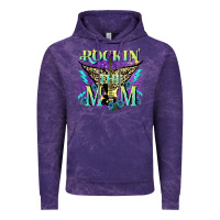 Cloud Purple Rockin' the mom Mother's Day Vintage Hoodie - FaDigitalArtStudio