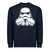 Navy dark side knuckle starwars stormtrooper 2 Heavyweight Sweatshirt - DesignPulse