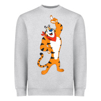 Heather Grey Frosted Flakes Tony The Tiger T Shirt Heavyweight Sweatshirt - DesignPulse