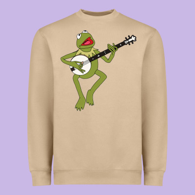 Kermit Playing The Banjo Classic Heavyweight Sweatshirt Designed By Designpulse