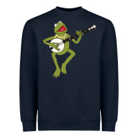 Navy Kermit playing the banjo Classic Heavyweight Sweatshirt - DesignPulse