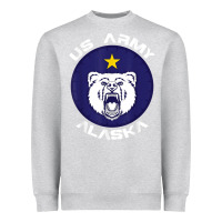Heather Grey us army alaska polar bear patch t shirt Heavyweight Sweatshirt - DesignPulse