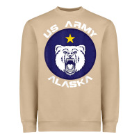 Mushroom us army alaska polar bear patch t shirt Heavyweight Sweatshirt - DesignPulse