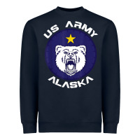 Navy us army alaska polar bear patch t shirt Heavyweight Sweatshirt - DesignPulse
