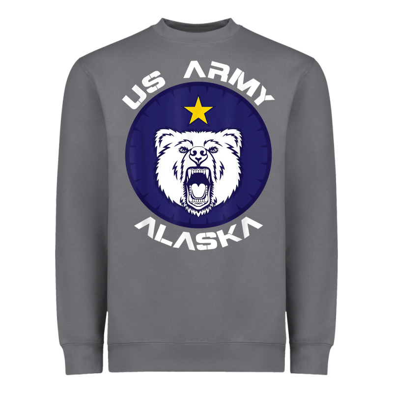 Us Army Alaska Polar Bear Patch T Shirt Heavyweight Sweatshirt by DesignPulse | Teevron