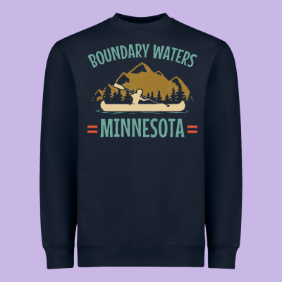 Retro Boundary Waters Canoe Minnesota Heavyweight Sweatshirt Designed By Designpulse