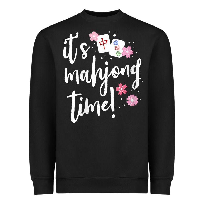 Womens Mahjong Gift For Her Mahjong Player V Neck T Shirt Heavyweight Sweatshirt by DesignPulse | Teevron