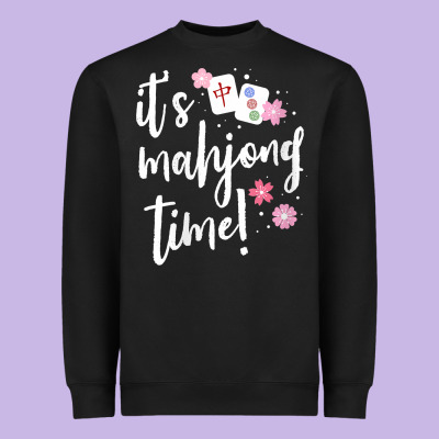 Womens Mahjong Gift For Her Mahjong Player V Neck T Shirt Heavyweight Sweatshirt Designed By Designpulse