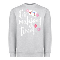 Heather Grey womens mahjong gift for her mahjong player v neck t shirt Heavyweight Sweatshirt - DesignPulse