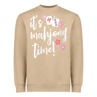 Mushroom womens mahjong gift for her mahjong player v neck t shirt Heavyweight Sweatshirt - DesignPulse