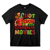 Black hot cocoa and christmas movies Heavy Core Tee - texasbilliewilder