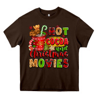 Chocolate Brown hot cocoa and christmas movies Heavy Core Tee - texasbilliewilder