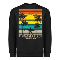 Windansea Beach California Ca Surfer Surfing Surf Palm Tree Heavyweight Sweatshirt | Teevron
