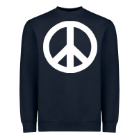 Navy Peace Sign Heavyweight Sweatshirt - DesignPulse