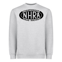 Heather Grey nhra oval Heavyweight Sweatshirt - DesignPulse