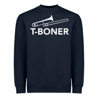 Navy funny trombone funny t boner funny t boner tboner Heavyweight Sweatshirt - DesignPulse