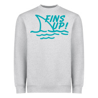 Heather Grey fins up jimmy Heavyweight Sweatshirt - DesignPulse