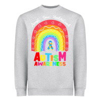 Heather Grey autism awareness month t  shirt autism awareness rainbow accept unders Heavyweight Sweatshirt - DesignPulse