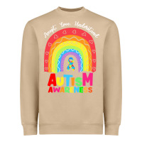 Autism Awareness Month T  Shirt Autism Awareness Rainbow Accept Unders Heavyweight Sweatshirt | Teevron