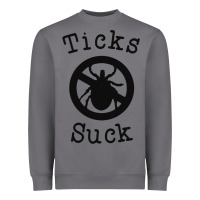 Storm ticks suck shirt lyme disease gift green awareness ribbon Heavyweight Sweatshirt - DesignPulse