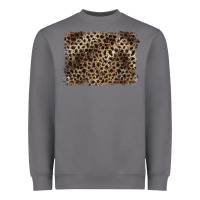 Storm handdrawn leopard pattern brown Heavyweight Sweatshirt - BarkalooDesign