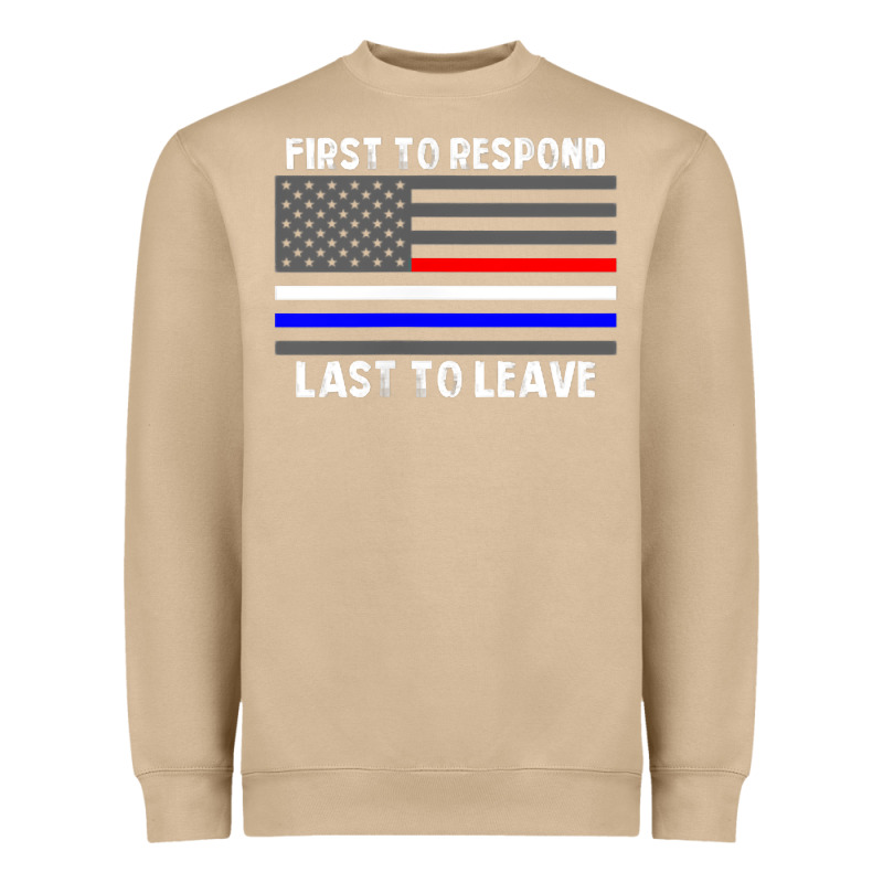 Police Fire Ems First Responder American Flag Firefighter T Shirt Heavyweight Sweatshirt by DesignPulse | Teevron