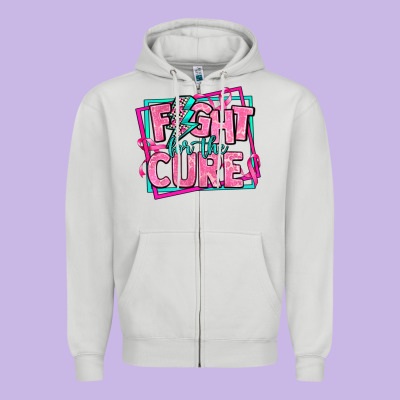 Fight For The Cure Zipper Hoodie Designed By Adodesignshop