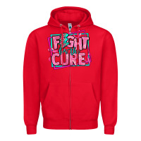 Red fight for the cure Zipper Hoodie - AdoDesignShop