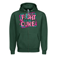 Sports Green fight for the cure Zipper Hoodie - AdoDesignShop