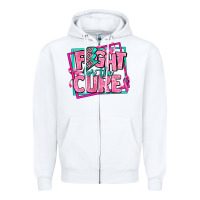 White fight for the cure Zipper Hoodie - AdoDesignShop