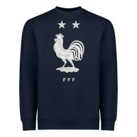 Navy FFF Two Stars Heavyweight Sweatshirt - DesignPulse