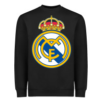 Black real,madrid Heavyweight Sweatshirt - DesignPulse