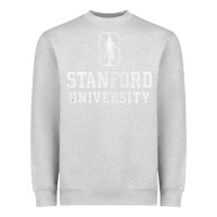 Heather Grey stanford university logo Heavyweight Sweatshirt - DesignPulse