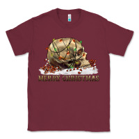 Burgundy Merry christmas skull Classic Tee - RanaPortraitStore