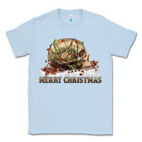 Dusty Blue Merry christmas skull Classic Tee - RanaPortraitStore