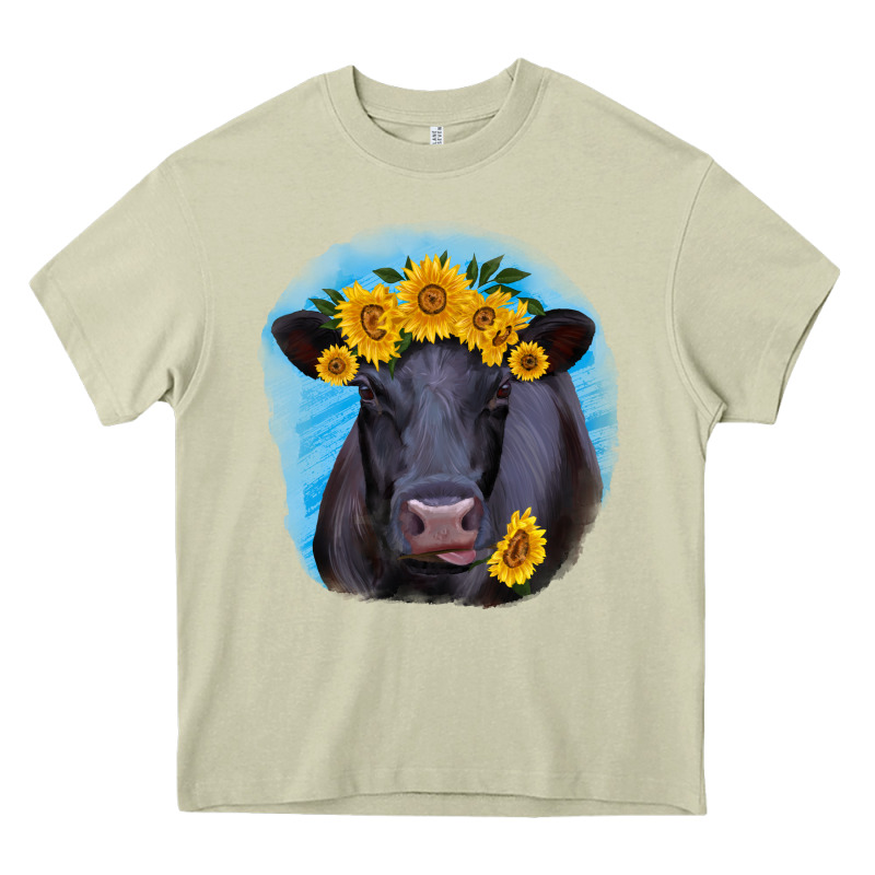 Black Angus With Sunflower Heavy Core Tee by RanaPortraitStore | Teevron