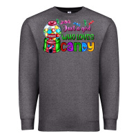 Charcoal Heather just a girl who loves candy Premium Sweatshirt - AdoDesignShop