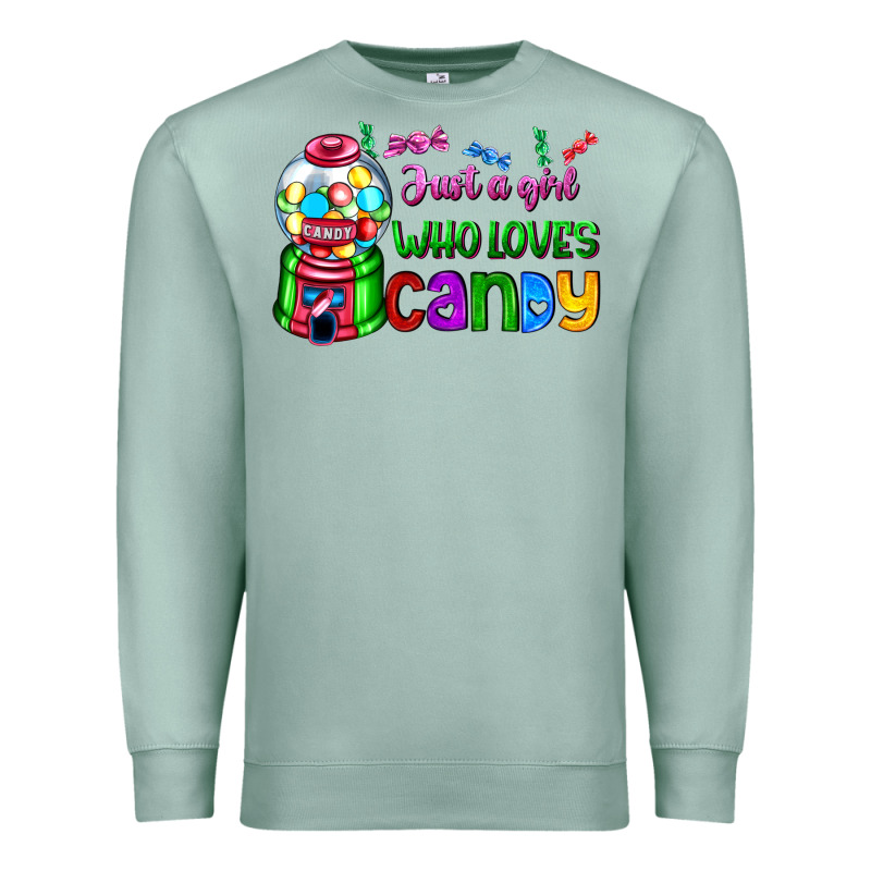 Just A Girl Who Loves Candy Premium Sweatshirt by AdoDesignShop | Teevron