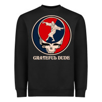 Black grateful dude Heavyweight Sweatshirt - DesignPulse