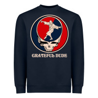 Navy grateful dude Heavyweight Sweatshirt - DesignPulse